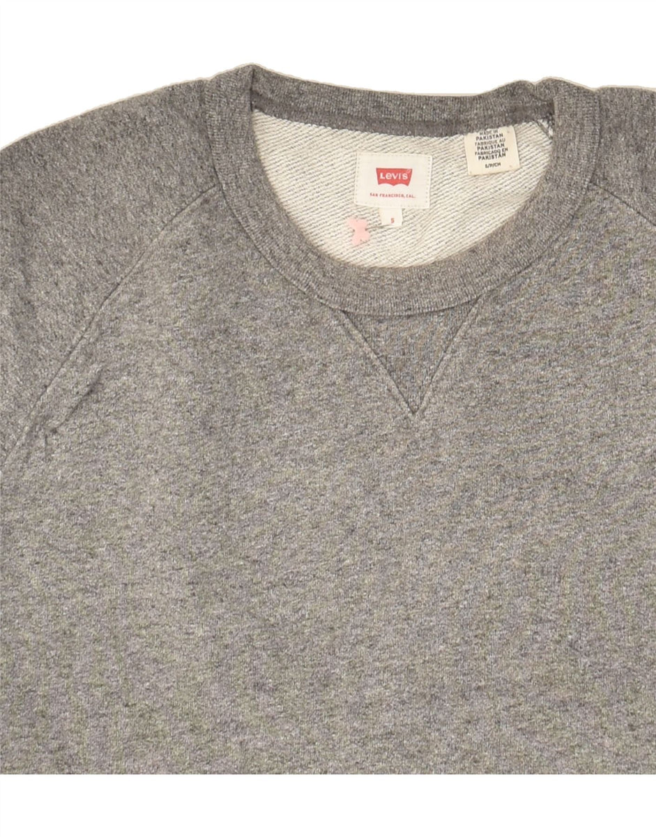 LEVI'S Mens Sweatshirt Jumper Small Grey Cotton | Vintage & Second-Hand ...