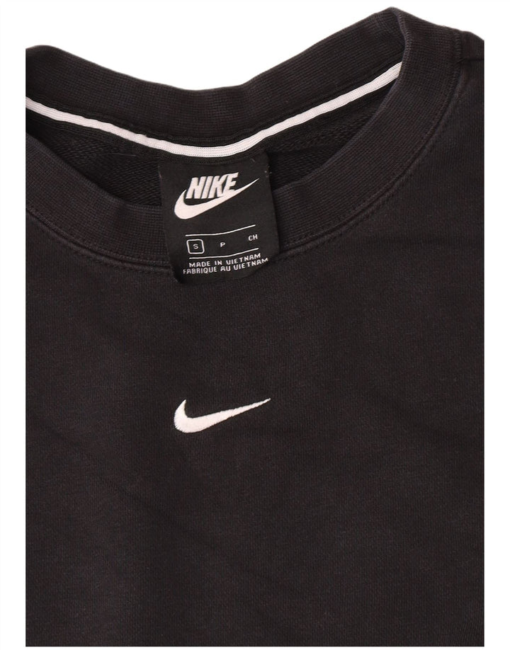 Nike Womens Graphic Oversized Sweatshirt Jumper UK 10 Small Black