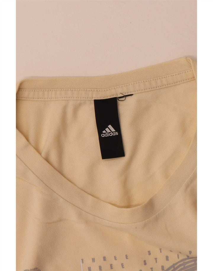 Adidas Mens Graphic T-Shirt Top Medium Yellow
