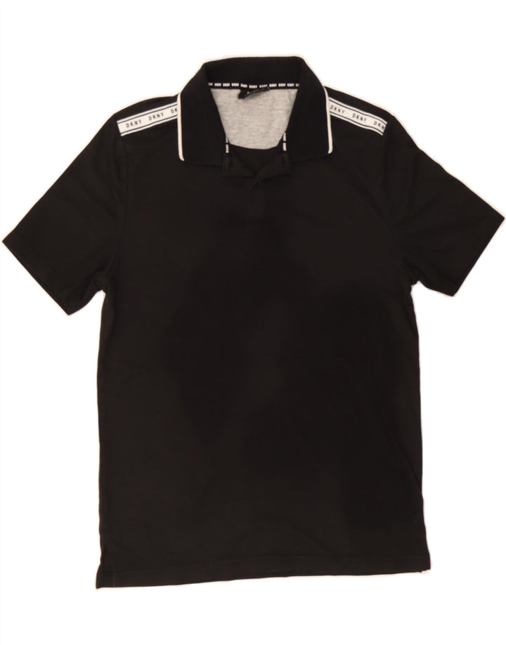 DKNY Mens Polo Shirt Small Black Cotton Vintage Dkny and Second-Hand Dkny from Messina Hembry 