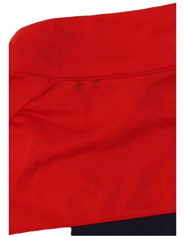 Nike Boys Tracksuit Top Jacket 13-14 Years XL Red Colourblock Polyester