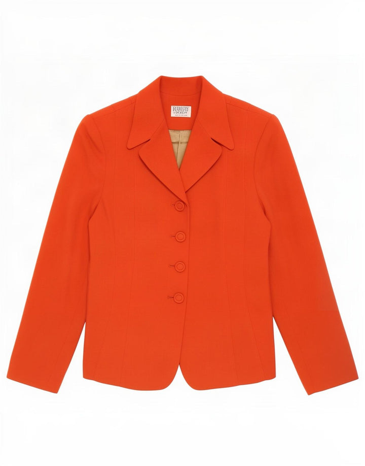 Ramsay Womens 4 Button Blazer Jacket UK 14 Medium Red