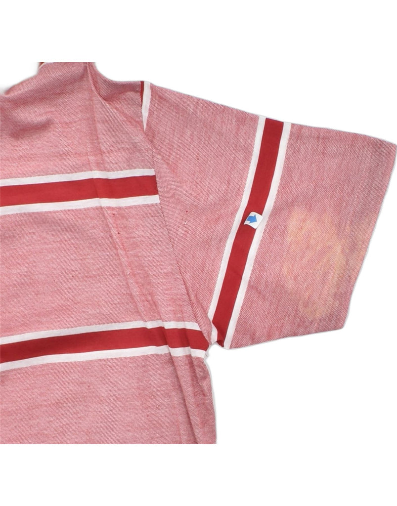 PIERRE CARDIN Mens Paris Polo Shirt IT 46 Small Red Striped | Vintage | Thrift | Second-Hand | Used Clothing | Messina Hembry 