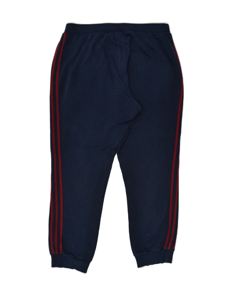 ADIDAS Mens Tracksuit Trousers Joggers Large Navy Blue Cotton | Vintage Adidas | Thrift | Second-Hand Adidas | Used Clothing | Messina Hembry 