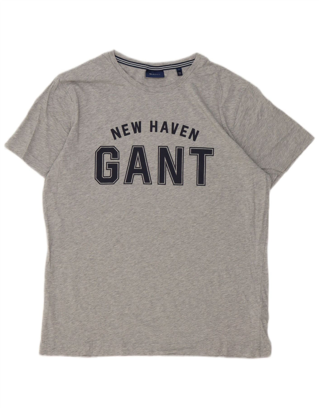 Gant Mens Graphic T-Shirt Top Large Grey Cotton