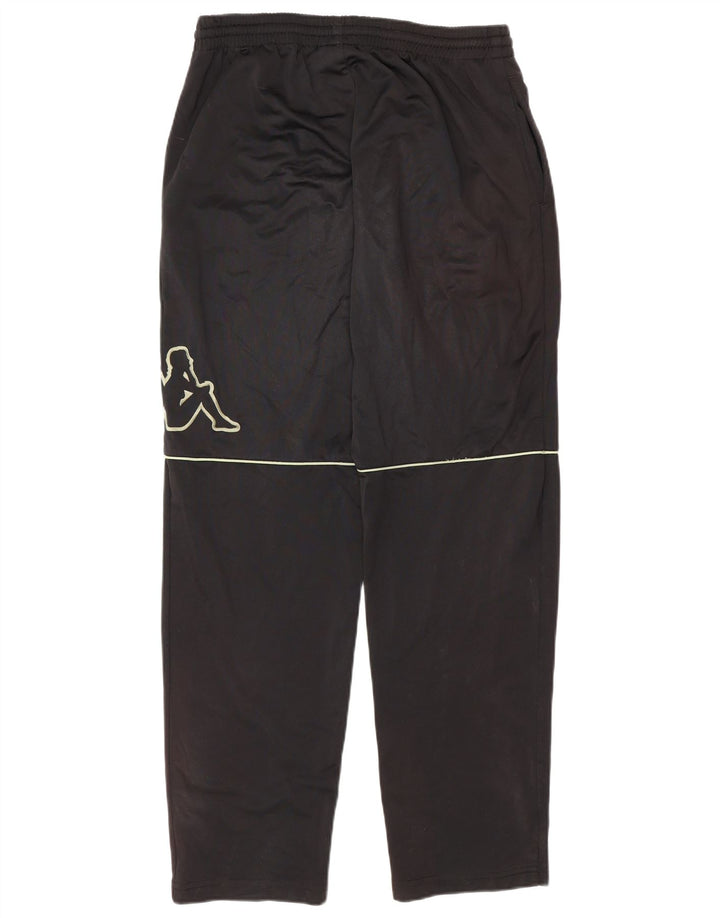 Kappa Mens Graphic Tracksuit Trousers Small Black Colourblock Polyester