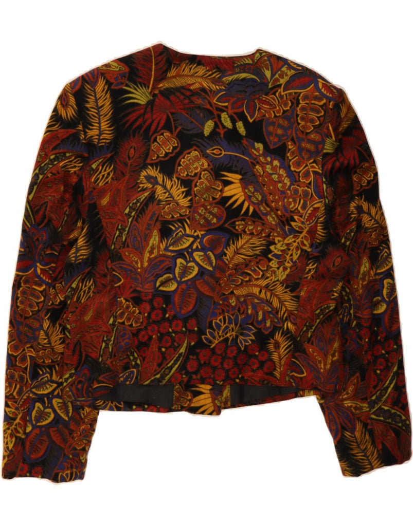 TAIFUN Womens Crop Blazer Jacket UK 14 Medium Multicoloured Floral Vintage Taifun and Second-Hand Taifun from Messina Hembry 