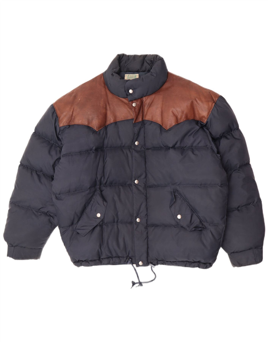 Rifle Mens Padded Jacket UK 40 Large Navy Blue Colourblock Polyamide