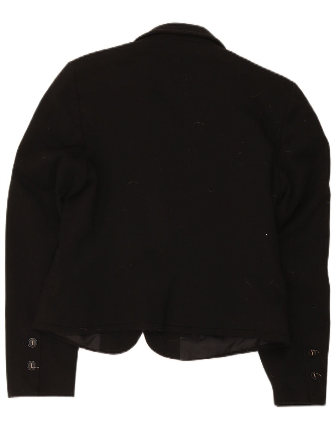 Marks & Spencer Womens 2 Button Blazer Jacket UK 12 Medium Black Polyester