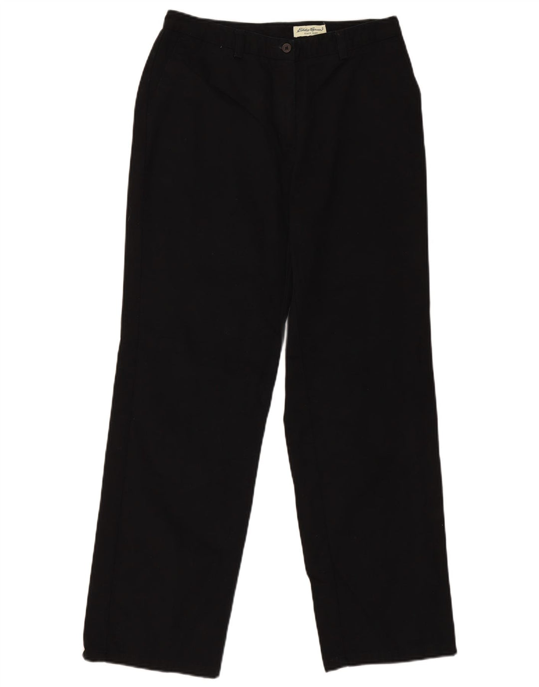EDDIE BAUER Womens Straight Chino Trousers EU 40 Medium W30 L30 Black