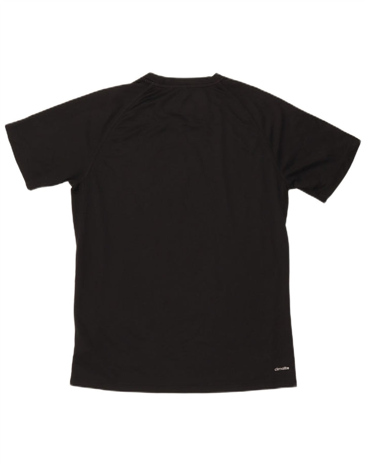 Adidas Mens Climalite Graphic T-Shirt Top Large Black Polyester