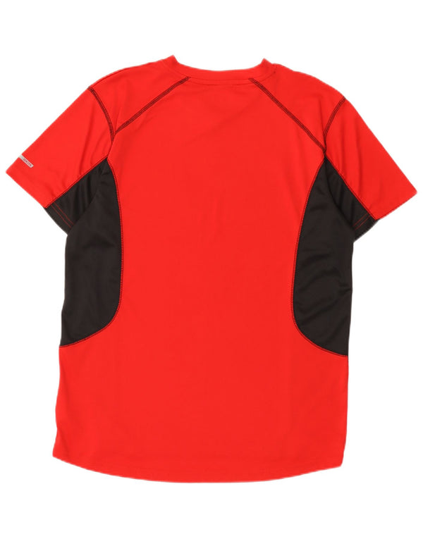 Mountain Warehouse Mens IsoCool T-Shirt Top Large Red Colourblock Polyester