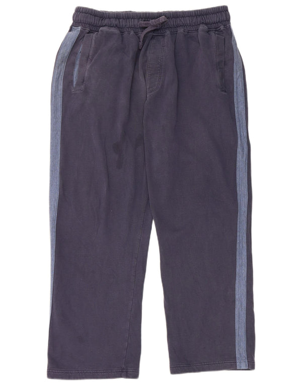 Marks & Spencer Mens Tracksuit Trousers XL W38 L29 Navy Blue Colourblock