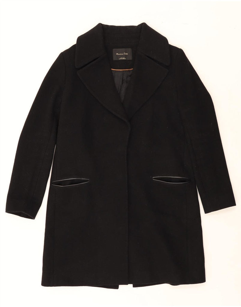 MASSIMO DUTTI Womens Overcoat EU 40 Medium Black Wool Vintage Massimo Dutti and Second-Hand Massimo Dutti from Messina Hembry 