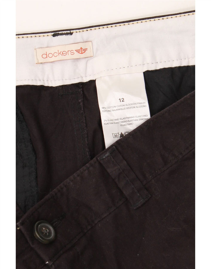 DOCKERS Womens Chino Shorts US 12 Large W32  Black Cotton Vintage Dockers and Second-Hand Dockers from Messina Hembry 