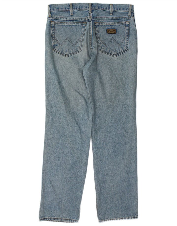 Wrangler Mens Texas Straight Jeans W33 L32 Blue Cotton