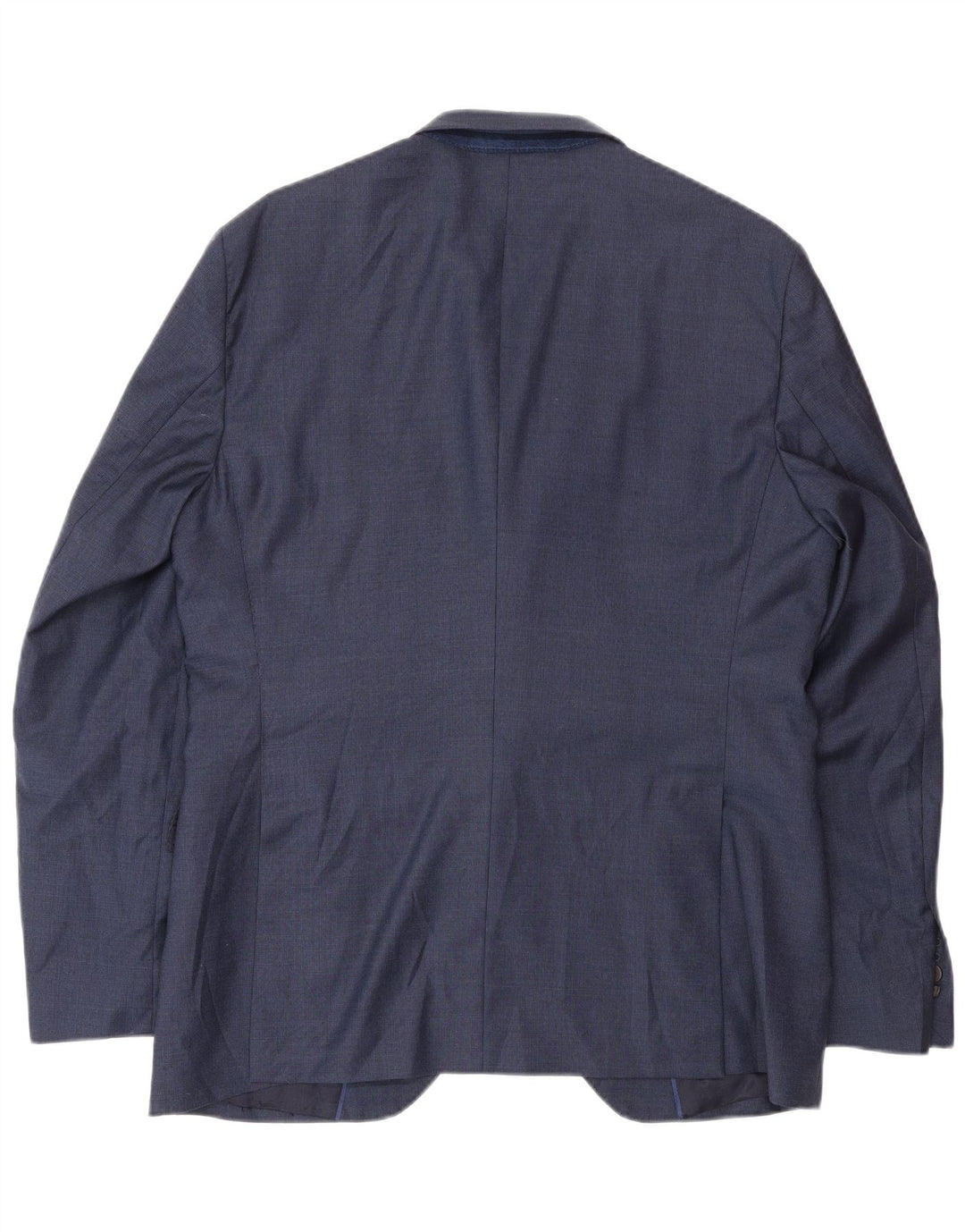 Massimo Dutti Mens Blazer Jacket EU 50 Medium Navy Blue Houndstooth