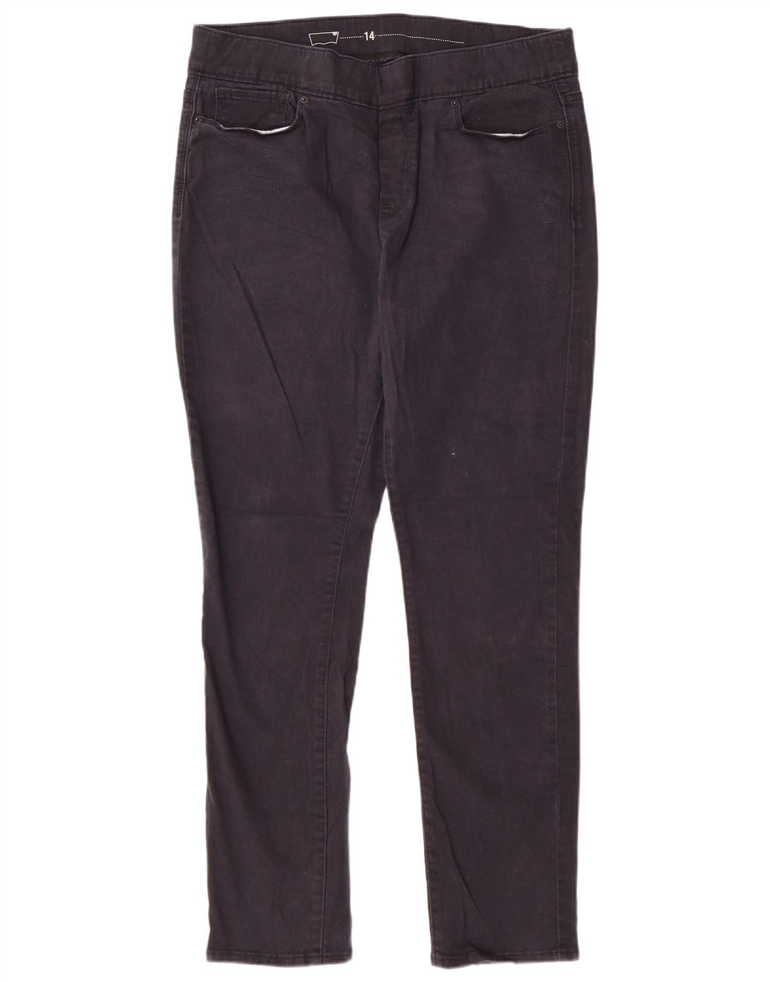 LEVI'S Womens Legging Trousers US 14 Large W32 L29 Navy Blue Cotton