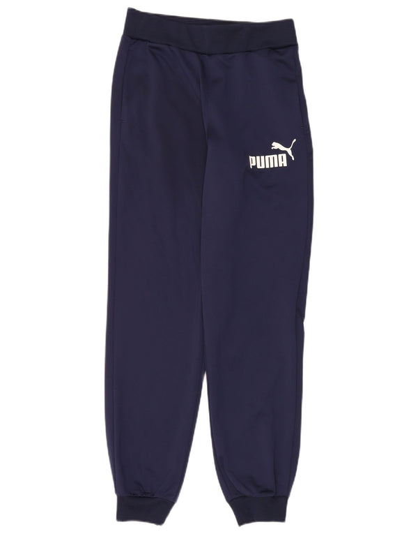 Puma Boys Graphic Tracksuit Trousers Joggers 13-14 Years Navy Blue