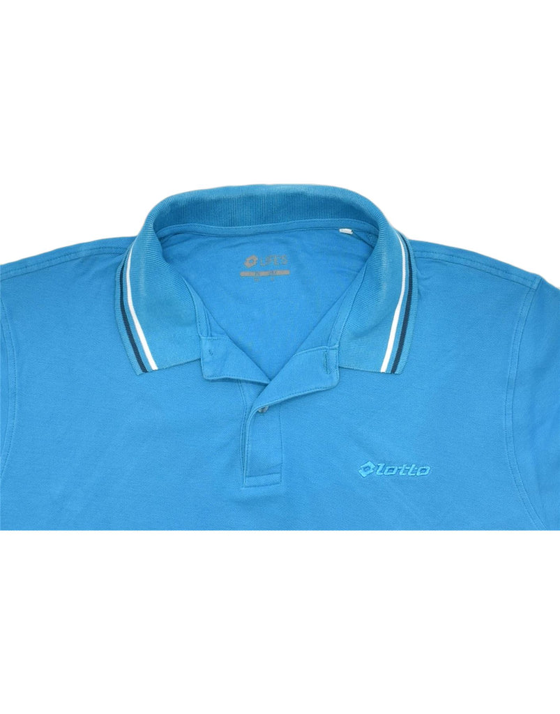 LOTTO Mens Polo Shirt XL Blue Cotton | Vintage | Thrift | Second-Hand | Used Clothing | Messina Hembry 