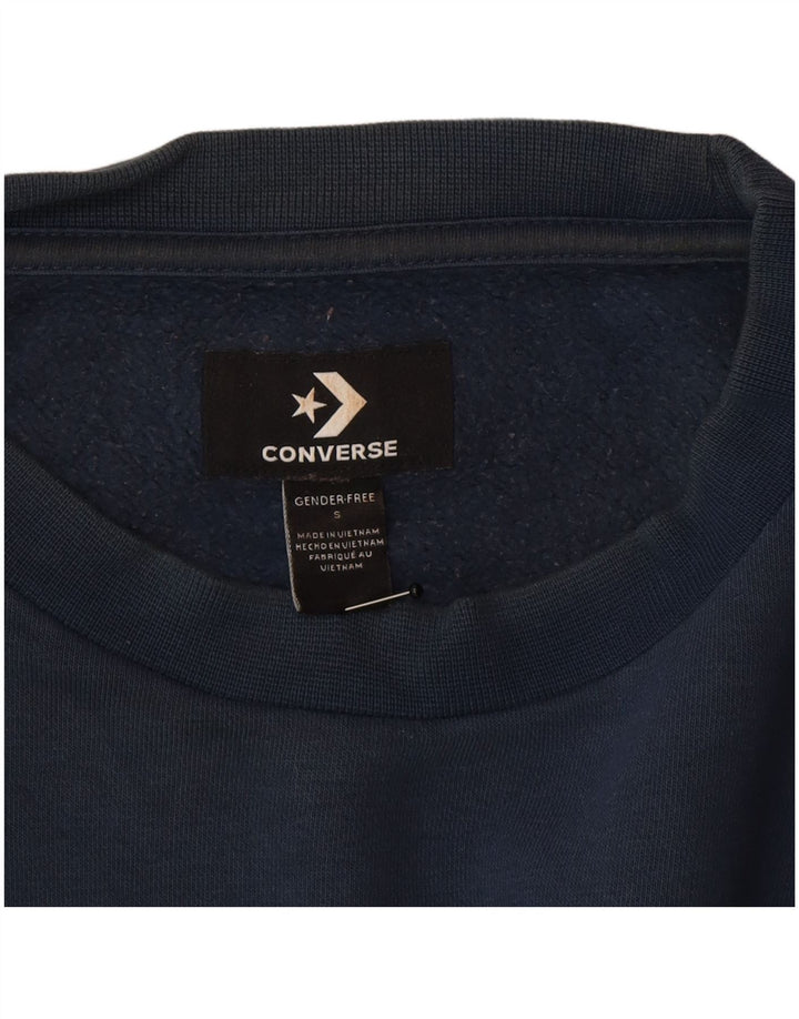 Converse Mens Graphic Sweatshirt Jumper Small Navy Blue