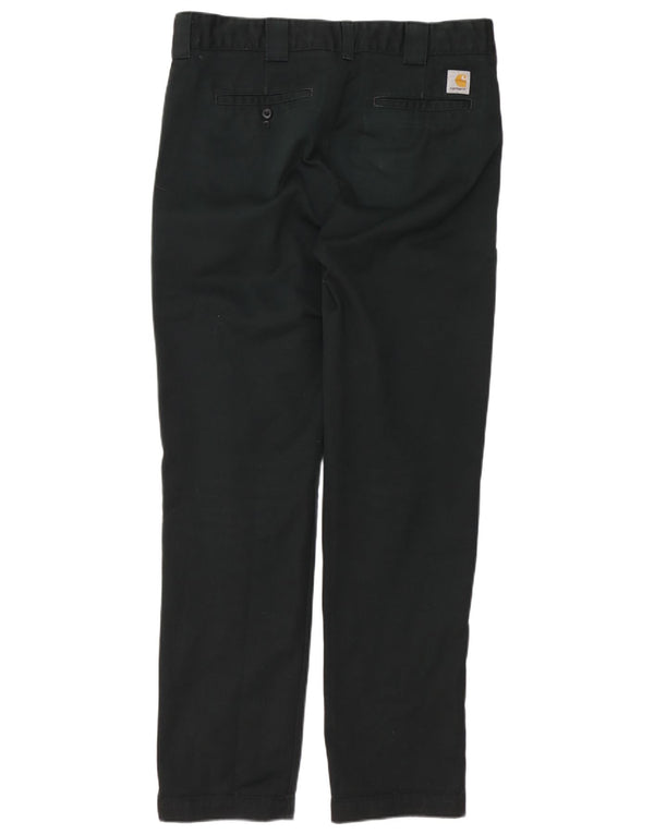 Carhartt Mens Slim Chino Trousers W32 L34 Black Cotton