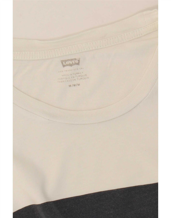 Levi's Womens Graphic T-Shirt Top UK 14 Medium White
