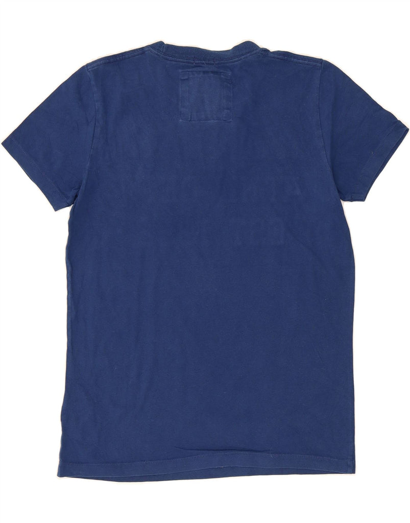 ABERCROMBIE & FITCH Mens Muscle Graphic T-Shirt Top Small Blue Cotton Vintage Abercrombie & Fitch and Second-Hand Abercrombie & Fitch from Messina Hembry 