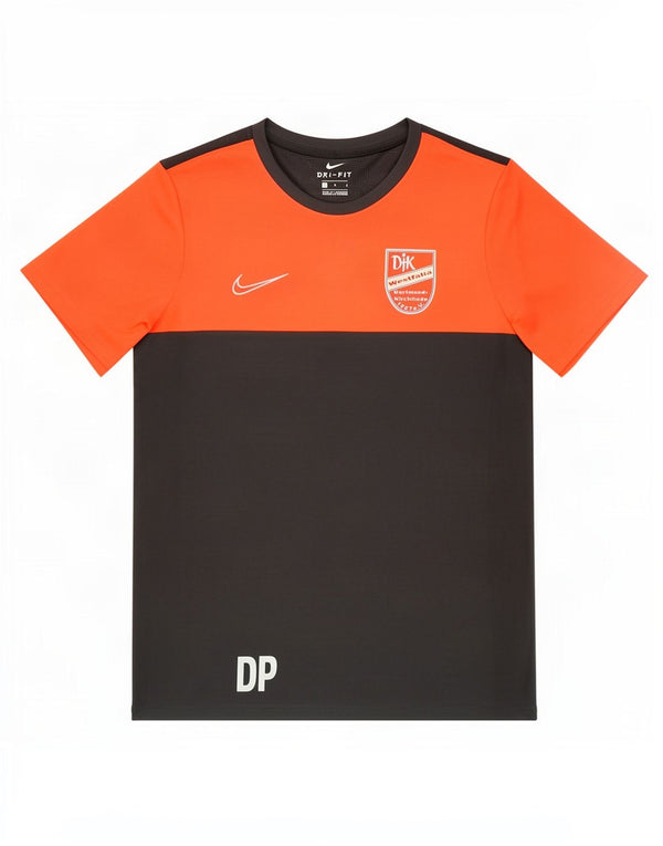 Nike Mens Dri Fit Graphic T-Shirt Top Large Grey Colourblock Polyester