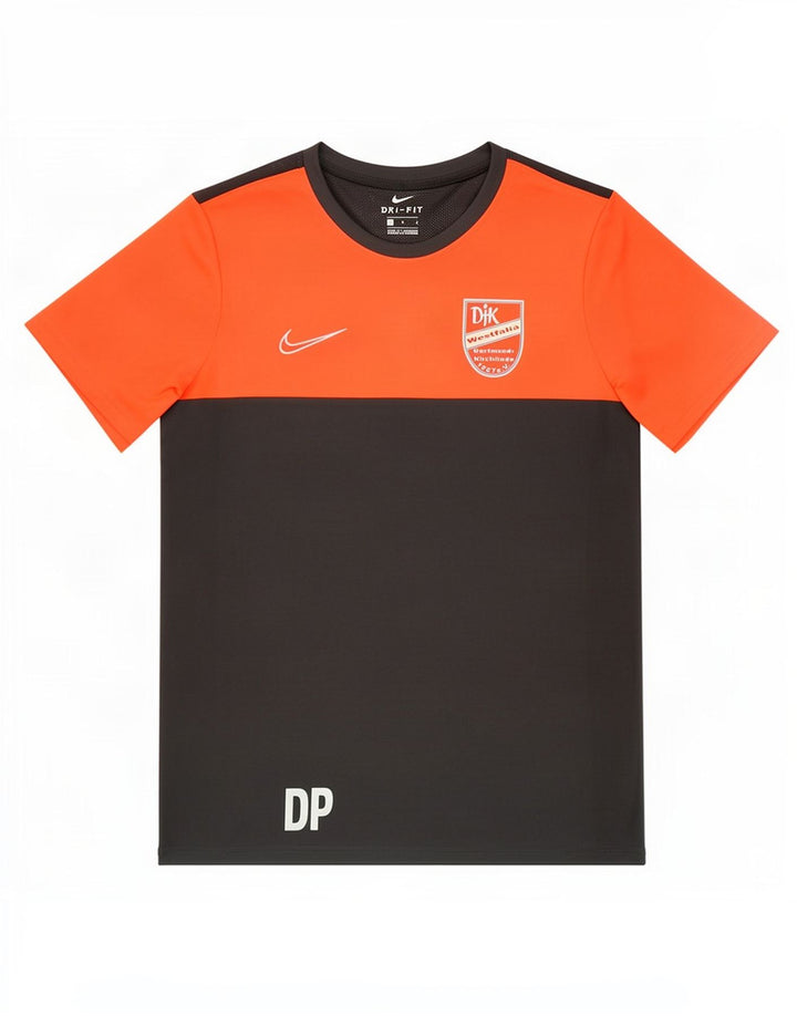 Nike Mens Dri Fit Graphic T-Shirt Top Large Grey Colourblock Polyester