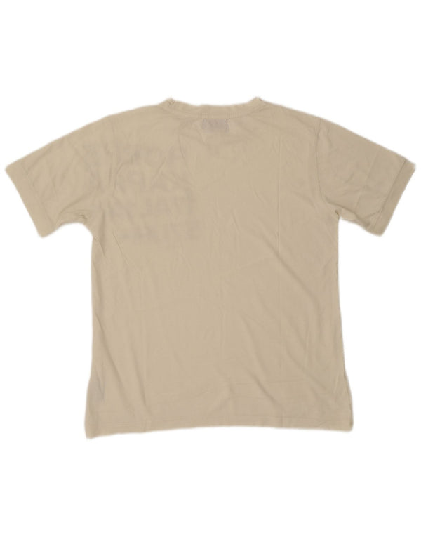 Kappa Mens Graphic T-Shirt Top Medium Off White Cotton
