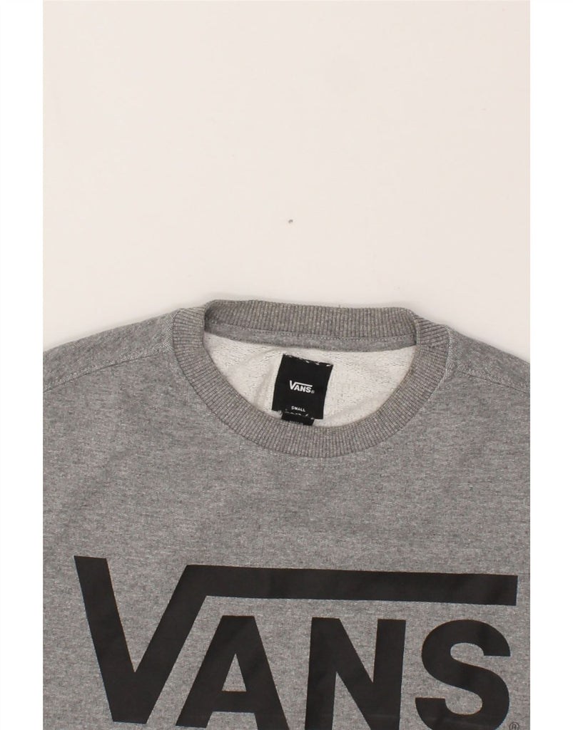 VANS Mens Graphic Sweatshirt Jumper Small Grey Cotton Vintage Vans and Second-Hand Vans from Messina Hembry 