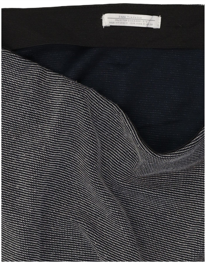 ZARA Womens Mini Skirt Medium W28  Navy Blue Flecked