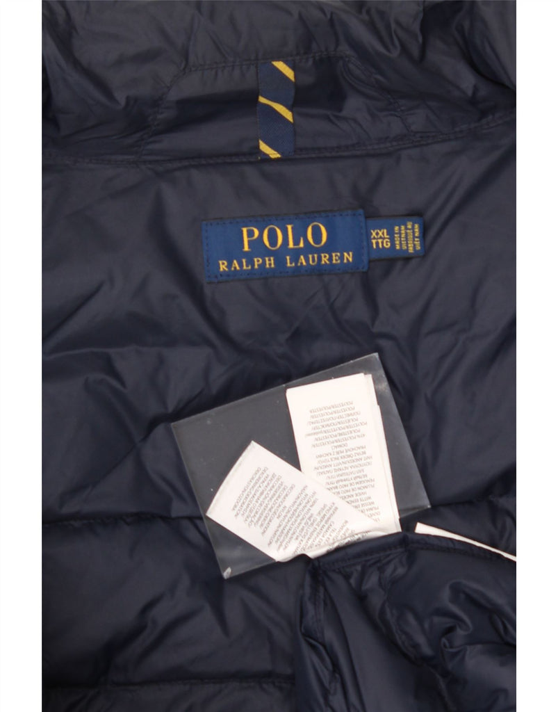 POLO RALPH LAUREN Mens Padded Jacket UK 44 2XL Navy Blue Nylon Vintage Polo Ralph Lauren and Second-Hand Polo Ralph Lauren from Messina Hembry 