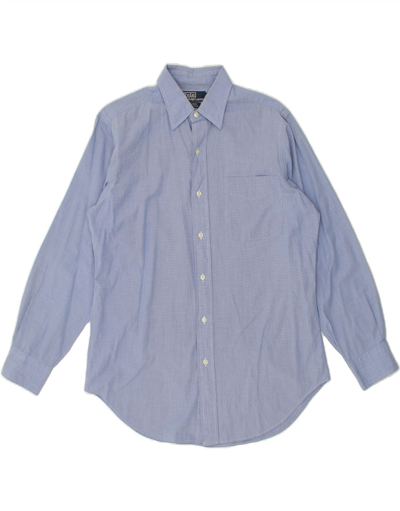 POLO RALPH LAUREN Mens Andrew Shirt Size 15 Medium Blue Cotton | Vintage Polo Ralph Lauren | Thrift | Second-Hand Polo Ralph Lauren | Used Clothing | Messina Hembry 