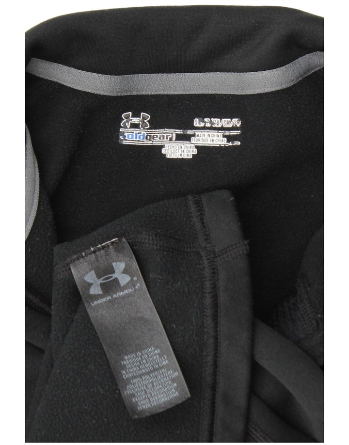 Under Armour Mens Cold Gear Zip Neck Sweatshirt Jumper Small Black