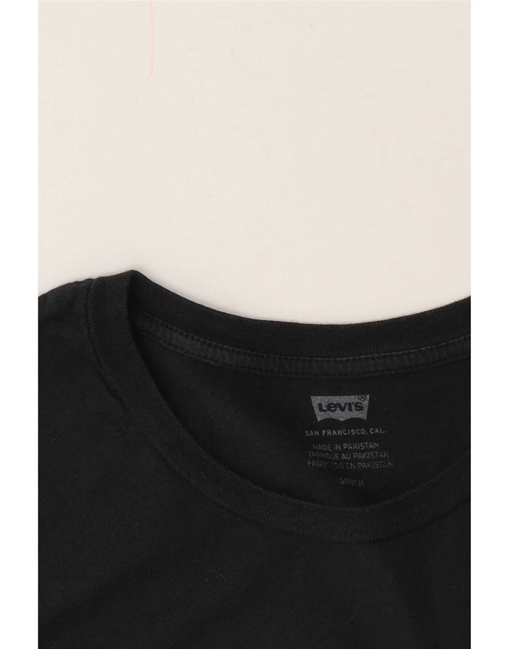 Levi's Womens Oversized Graphic T-Shirt Top UK 10 Small Black