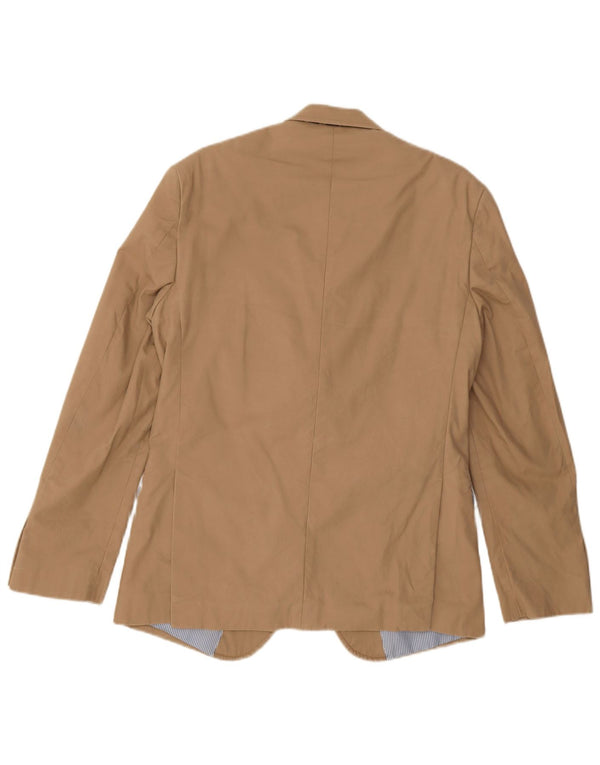Tommy Hilfiger Mens 2 Button Blazer Jacket UK 38 Medium Beige Cotton