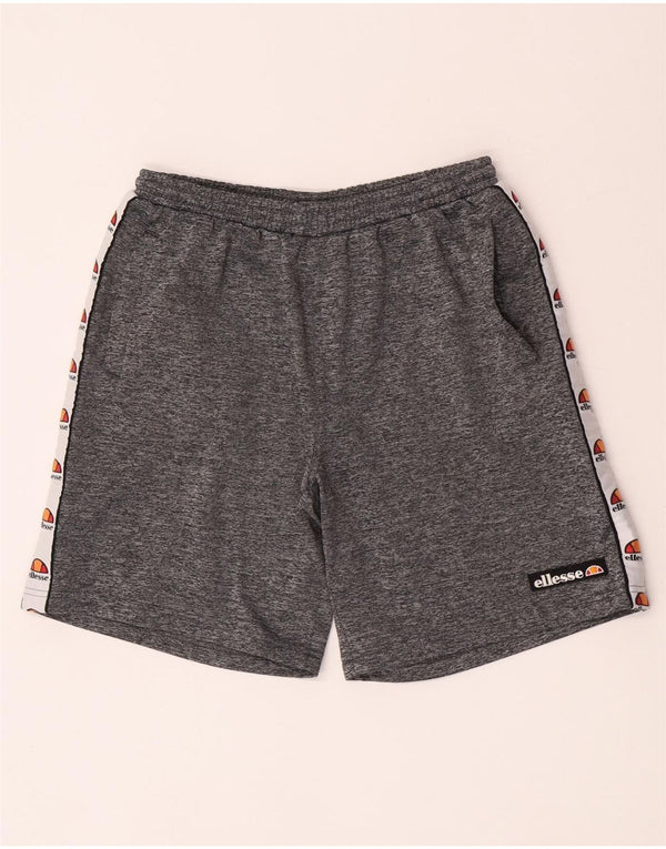 Ellesse Mens Graphic Sport Shorts Medium  Grey Flecked Polyester