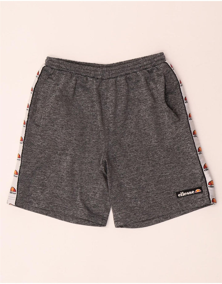 Ellesse Mens Graphic Sport Shorts Medium  Grey Flecked Polyester