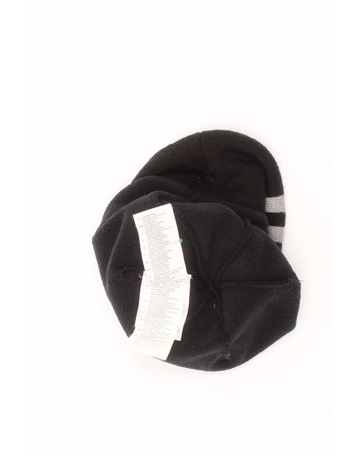 Adidas Boys Beanie Hat One Size Black Striped Polyester
