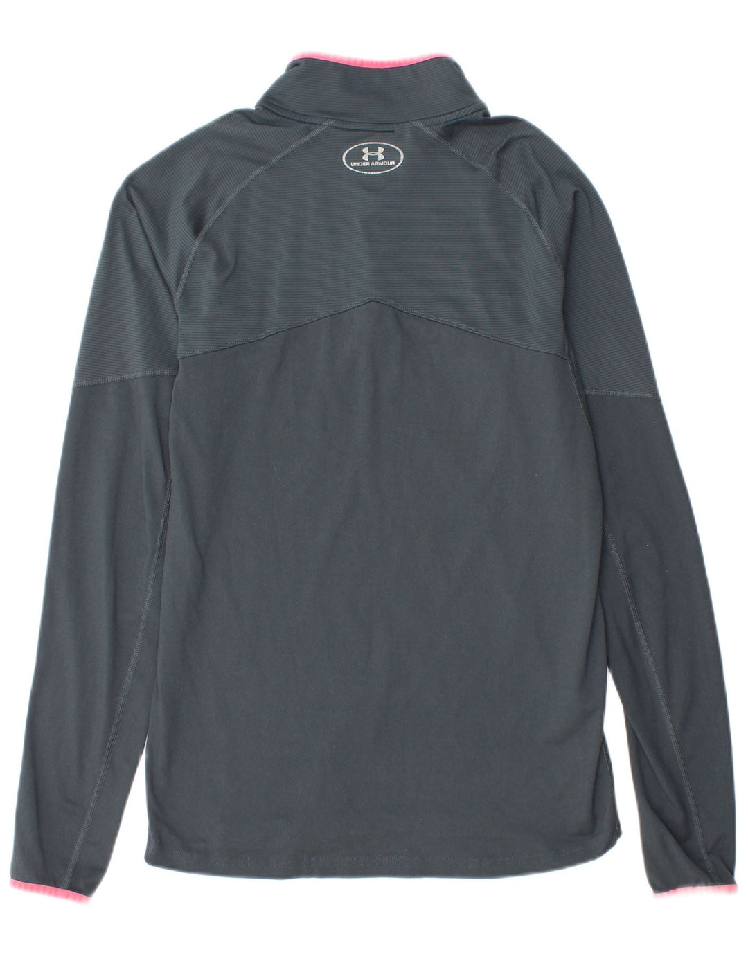 Under Armour Mens Zip Neck Pullover Tracksuit Top Medium Grey