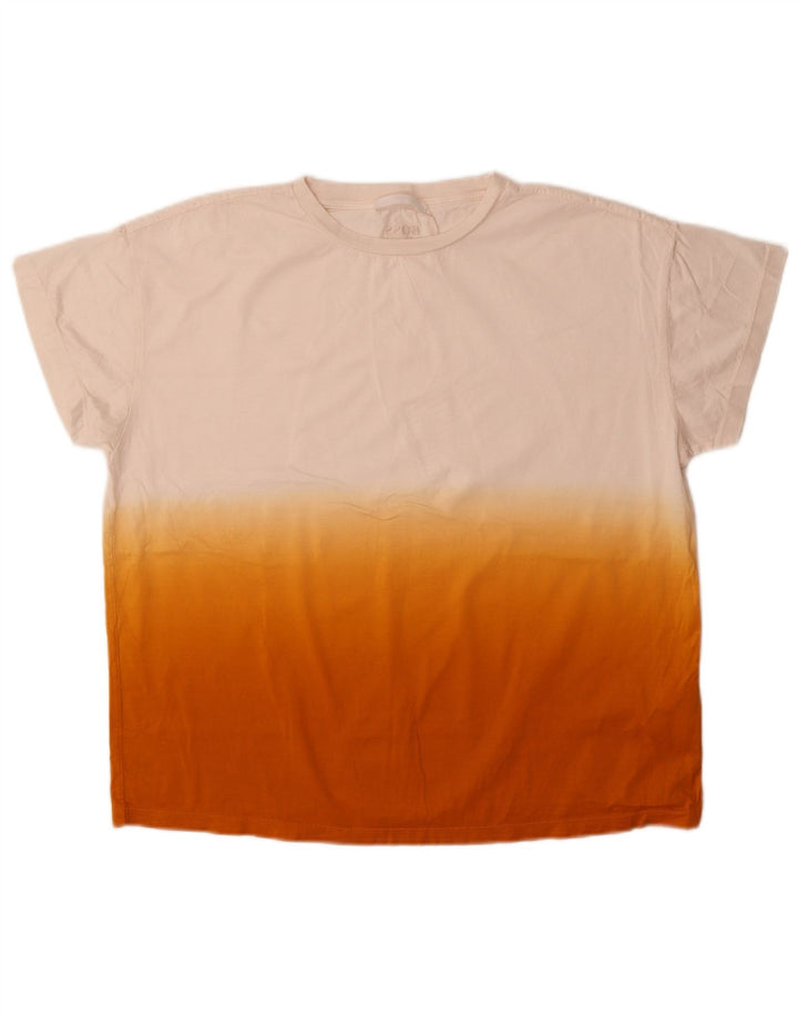 Hugo Boss Mens T-Shirt Top Large White Colourblock Cotton