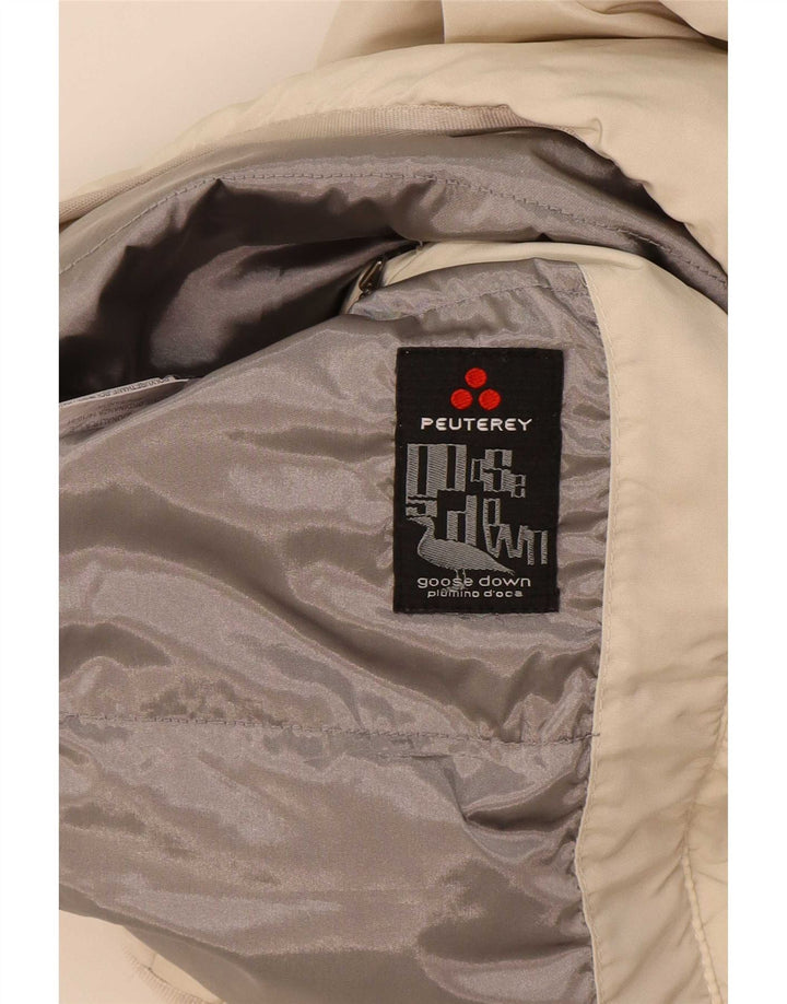 PEUTEREY Womens Padded Jacket IT 40 Medium Beige Polyamide