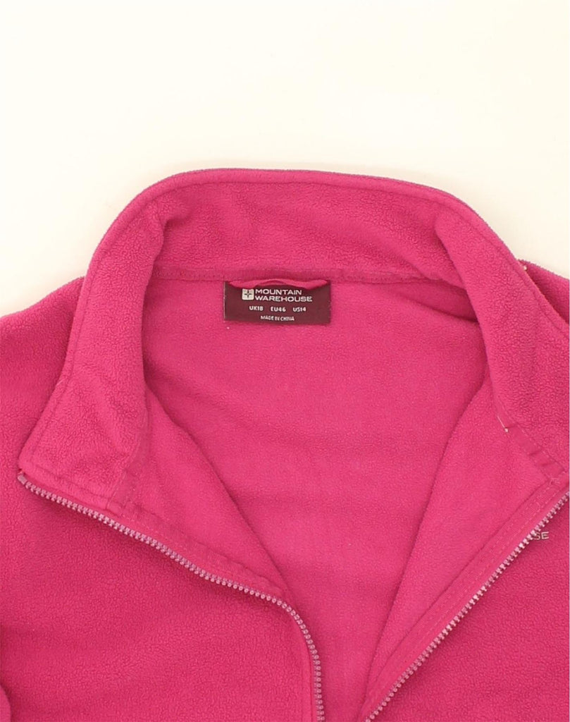 MOUNTAIN WAREHOUSE Womens Fleece Jacket UK 18 XL Pink Polyester | Vintage Mountain Warehouse | Thrift | Second-Hand Mountain Warehouse | Used Clothing | Messina Hembry 