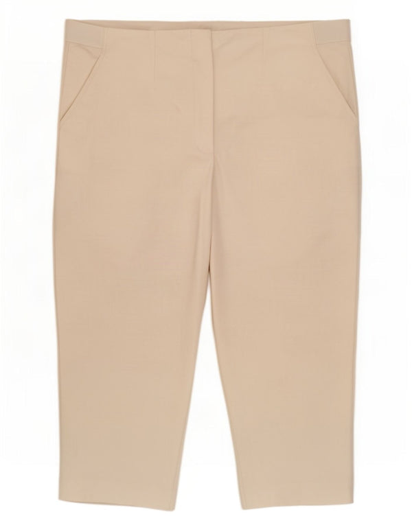 Marks & Spencer Womens Straight Capri Trousers UK 20 2XL W38 L21 White