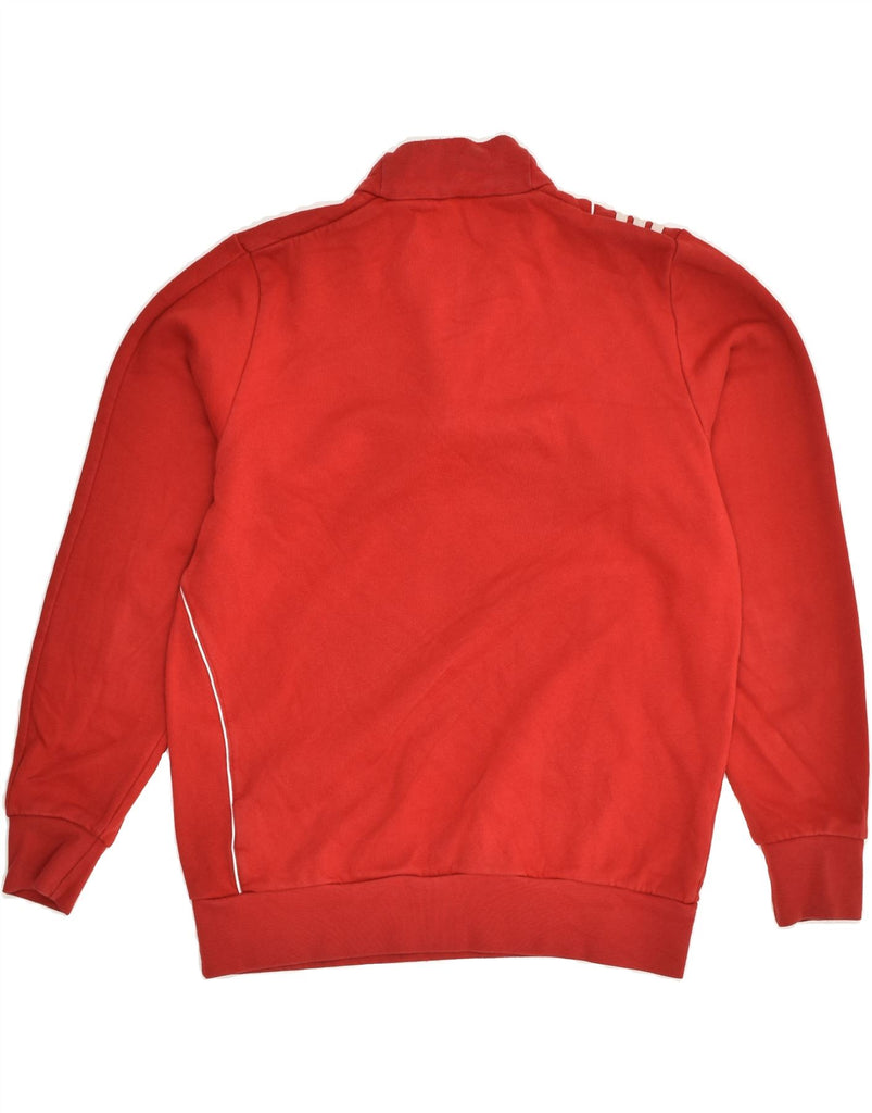 ADIDAS Boys Zip Neck Sweatshirt Jumper 15-16 Years Red Cotton | Vintage Adidas | Thrift | Second-Hand Adidas | Used Clothing | Messina Hembry 