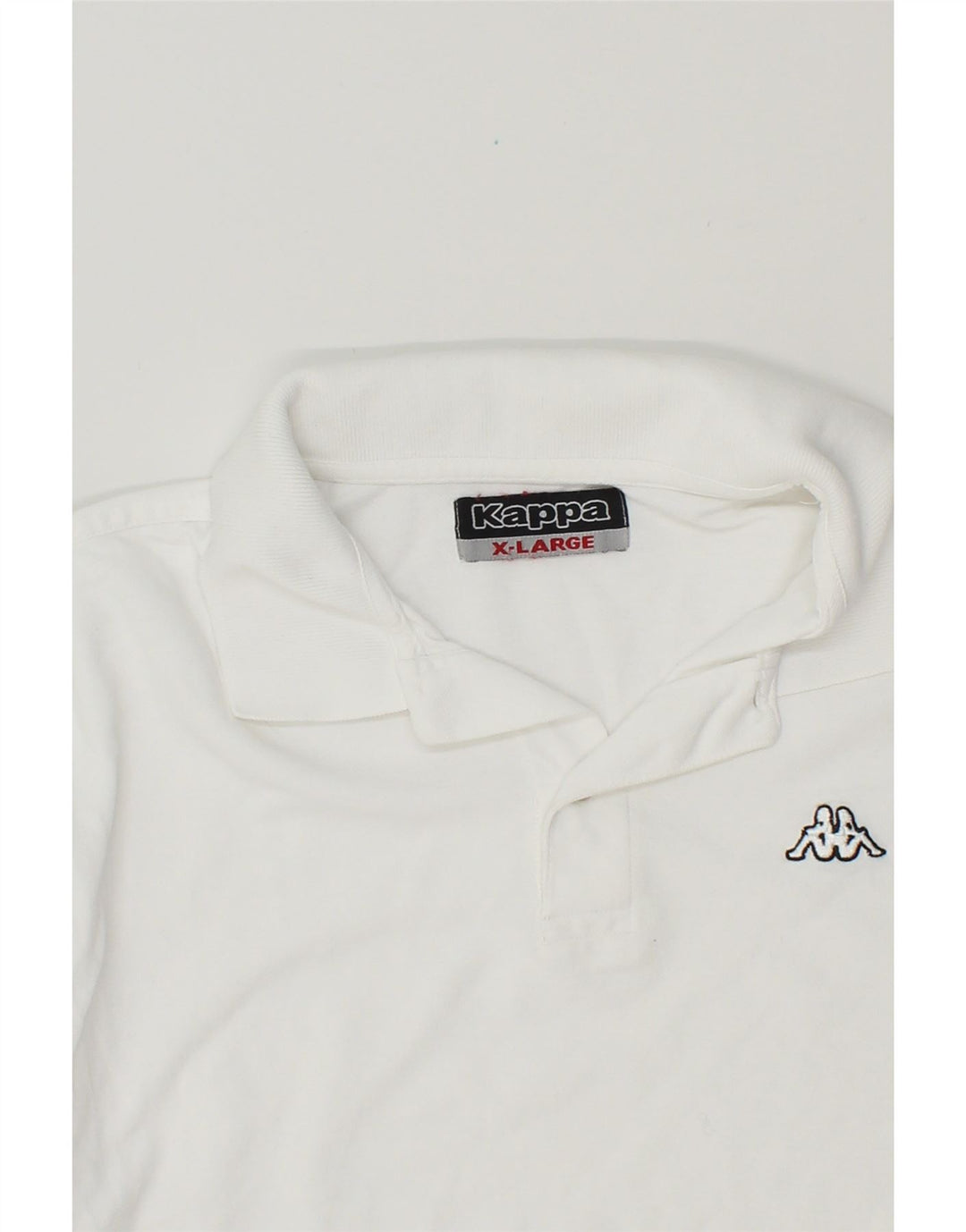 KAPPA Mens Polo Shirt XL White Cotton Vintage Kappa and Second-Hand Kappa from Messina Hembry 