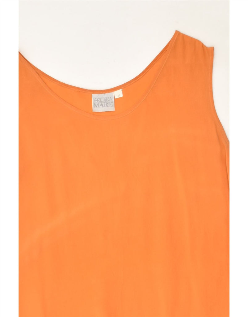 ANDREA MARE Womens Sleeveless Blouse Top IT 42 Medium Orange | Vintage Andrea Mare | Thrift | Second-Hand Andrea Mare | Used Clothing | Messina Hembry 
