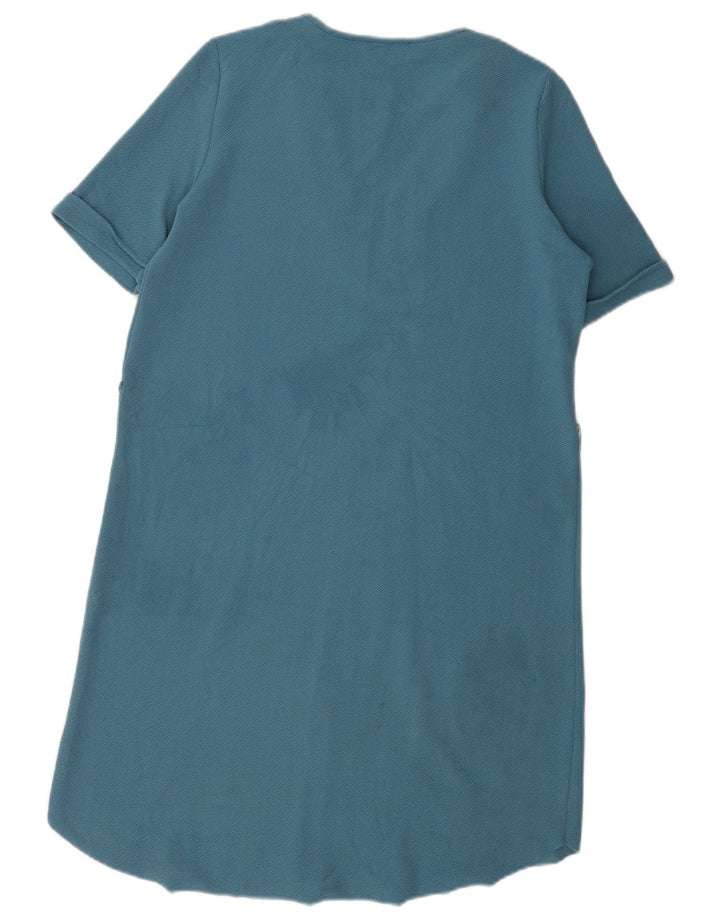 Zara Womens Oversized Shift Dress UK 10 Small Blue